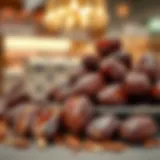 A selection of premium Medjool dates arranged elegantly.