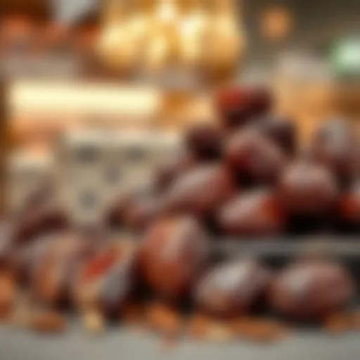 A selection of premium Medjool dates arranged elegantly.
