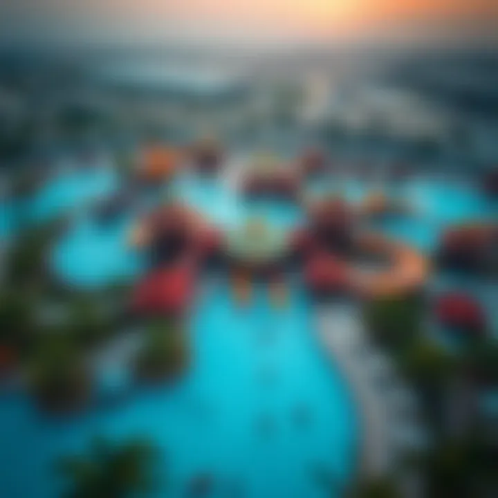 Aerial Perspective of the Park Aerial view of Akwa Fun Dubai