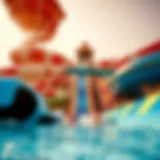 Vibrant water slides at Akwa Fun Dubai