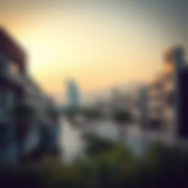 Al Quoz: Modern Architectural Landscape A scenic view of Al Quoz showcasing its modern architecture and vibrant atmosphere.
