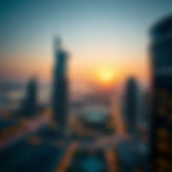 Breathtaking Skyline Views from Alexis Tower Panoramic view of Dubai skyline from Alexis Tower