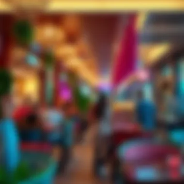 Vibrant Lifestyle Scene in Amer Business Bay Vibrant lifestyle scene in Amer Business Bay with dining and shopping