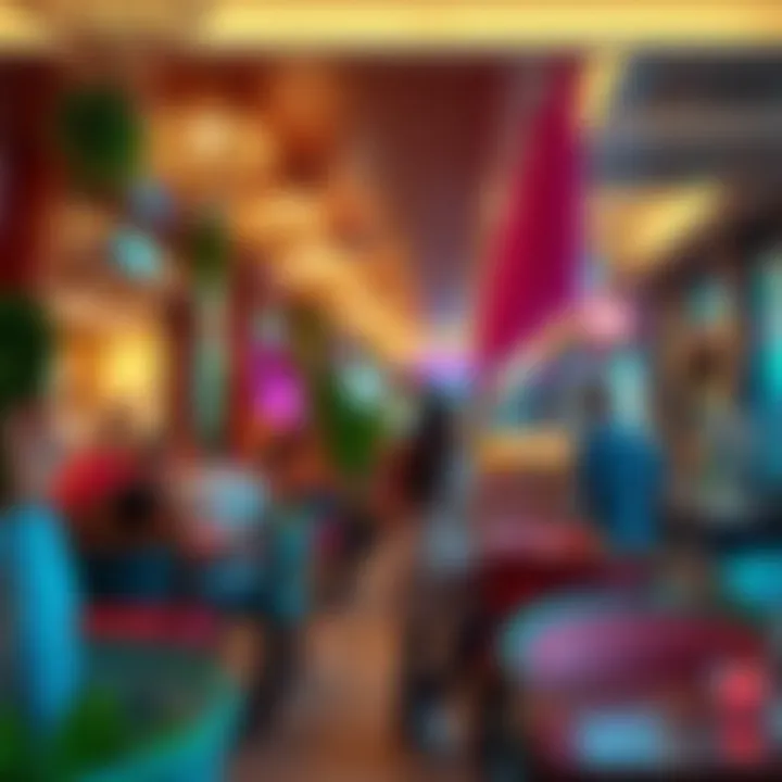 Vibrant Lifestyle Scene in Amer Business Bay Vibrant lifestyle scene in Amer Business Bay with dining and shopping