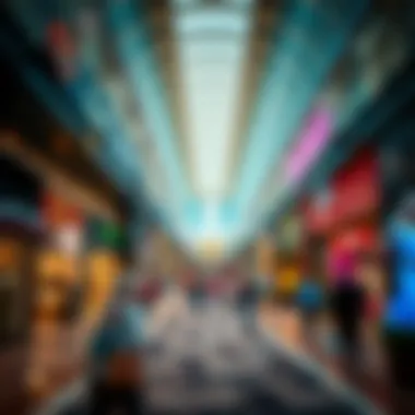 Dynamic Shopping Experience at Nakheel Mall A vibrant shopping environment within Nakheel Mall
