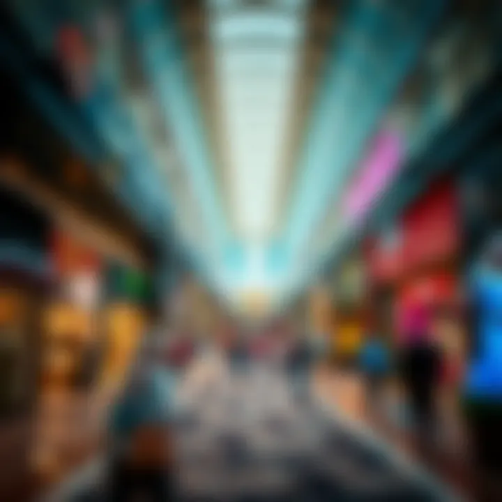 Dynamic Shopping Experience at Nakheel Mall A vibrant shopping environment within Nakheel Mall