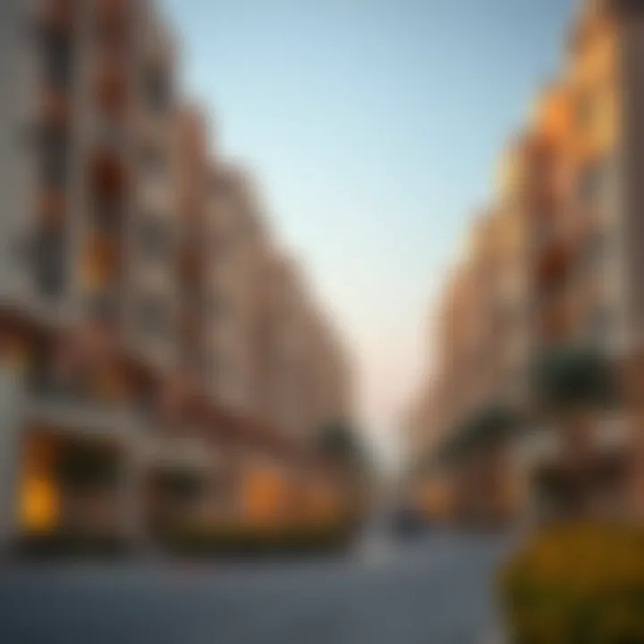 Modern residential buildings in Aster Muweilah