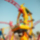 Thrilling rides at a Dubai theme park