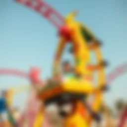 Thrilling rides at a Dubai theme park