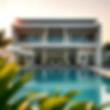 Elegant Poolside Retreat Luxurious swimming pool area at Bluewater Residences