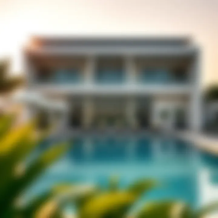 Elegant Poolside Retreat Luxurious swimming pool area at Bluewater Residences