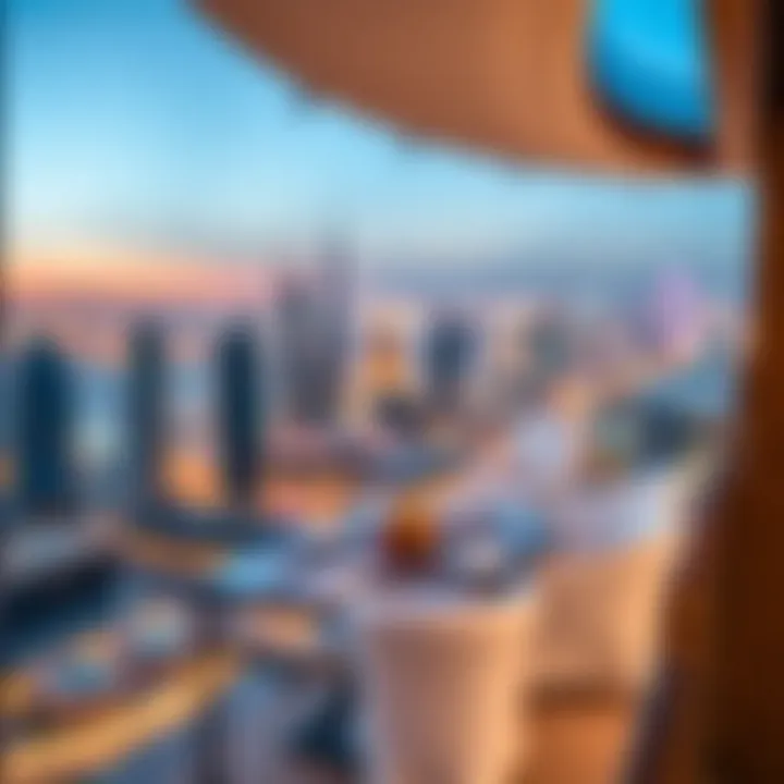 Panoramic view of Dubai skyline from Bulgari Residences