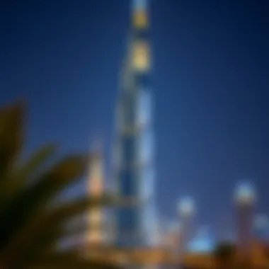 Burj Vista Tower 1: A Nighttime Beacon Evening view of Burj Vista Tower 1 illuminated against the Dubai night sky
