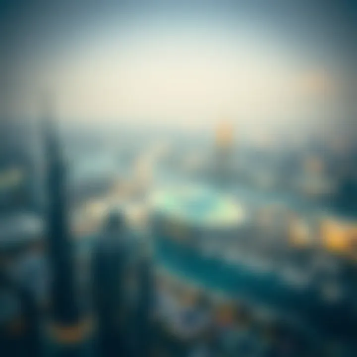 Skyline Splendor from Burj Vista Tower 1 Panoramic view from the top of Burj Vista Tower 1, highlighting the Dubai skyline