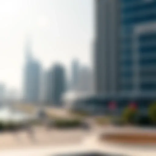 A stunning skyline view of Business Bay showcasing modern architecture and waterfront properties