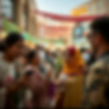 A community event taking place at City Center Al Zahia, emphasizing social engagement and local culture