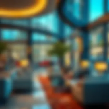 A tranquil lounge area within City Center Al Zahia, portraying comfort and modern design