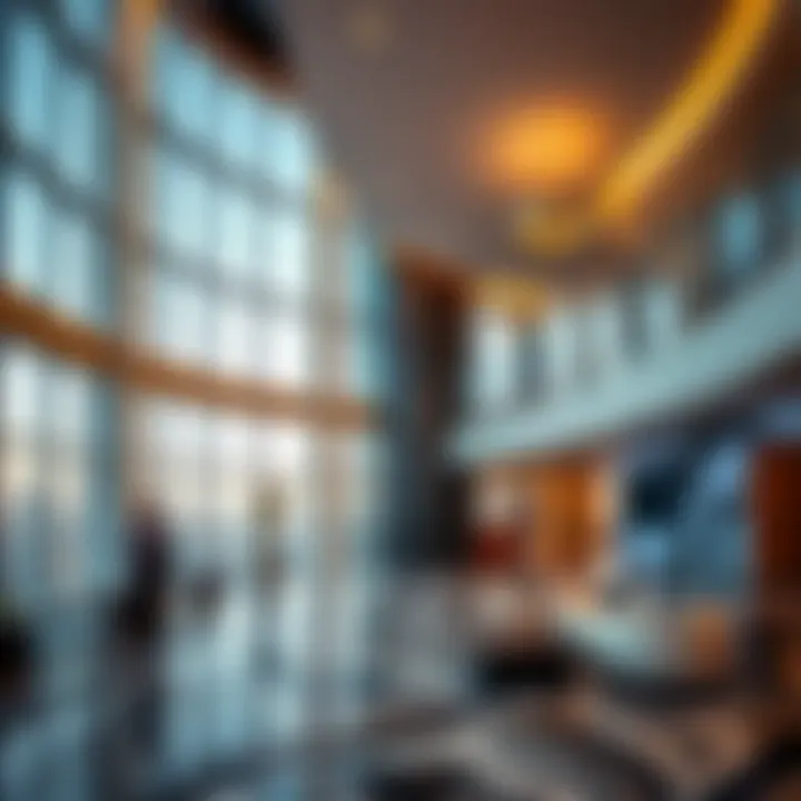 Modern Architectural Features Inside Code Business Tower Interior of the Code Business Tower highlighting modern architecture and design