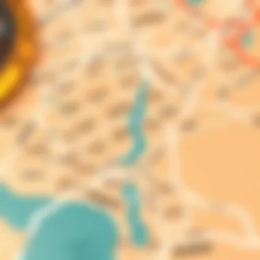 Map highlighting key neighborhoods in Dubai for investment