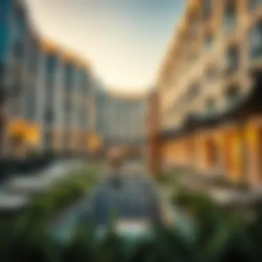 Luxury Living: Residential Complexes in Dubai Luxurious residential complex with amenities reflecting Dubai's lifestyle