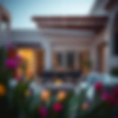 Outdoor Living in Ajman Uptown Villas Family enjoying outdoor space in a villa