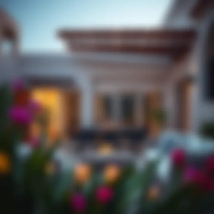 Outdoor Living in Ajman Uptown Villas Family enjoying outdoor space in a villa