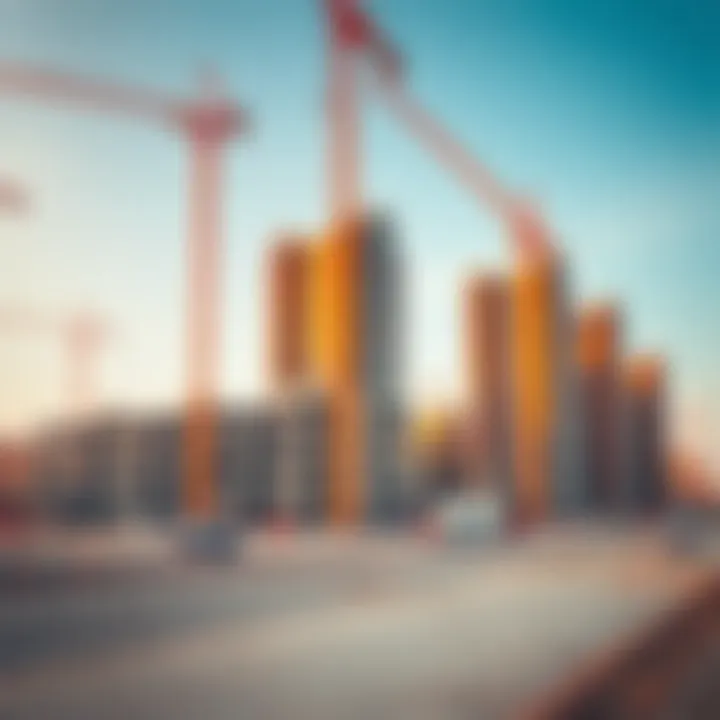 Ongoing Projects in Dubai Construction site highlighting ongoing projects in Dubai