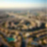 Aerial view of Damac Hills 1 showcasing its expansive layout
