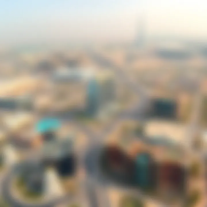 Aerial view of the strategic location of Emaar South in Dubai