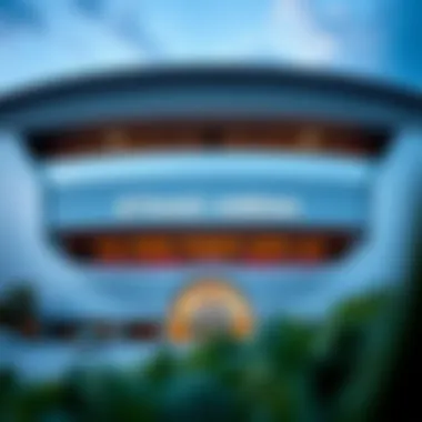 Stunning Architecture of Etihad Arena Exterior view of Etihad Arena showcasing its architectural design