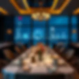 Elegant dining setup in a luxurious restaurant