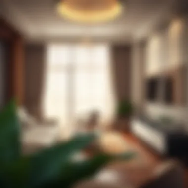 Stylish and cozy interior of a one-bedroom apartment