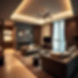 A cozy 1BHK living room showcasing modern design