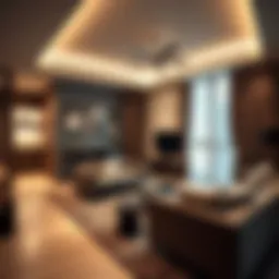 A cozy 1BHK living room showcasing modern design