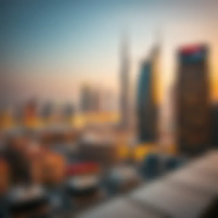Dubai's Iconic Skyline Stunning skyline view of Dubai