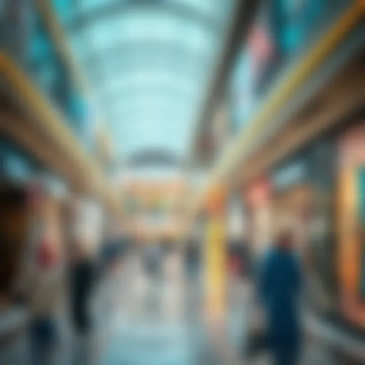 Vibrant Retail Environment Inside Al Khail Mall Interior shopping area filled with various retail stores