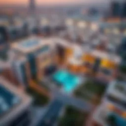 Aerial view showcasing the modern architecture of Al Maya Silicon Oasis