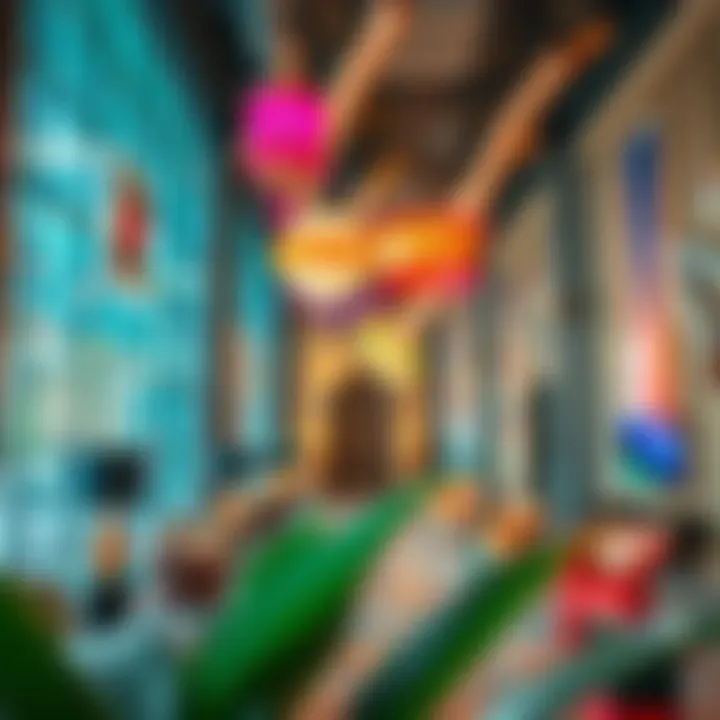 Cultural Essence Inside مول النخيل Vibrant interior of مول النخيل highlighting cultural elements and art installations