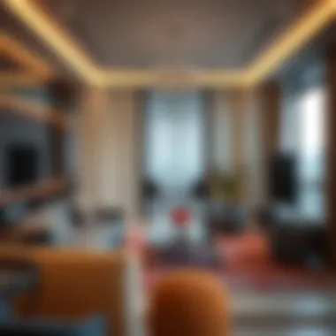 Interior of a contemporary apartment in Al Rashidiya highlighting luxurious living spaces.