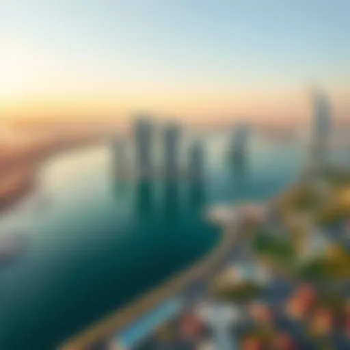 Aerial view of Al Reem Island showcasing its modern skyline