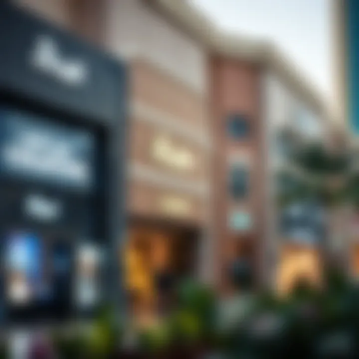 Distinctive Retail Offerings of Al Seef Mall Unique retail storefronts highlighting the shopping experience at Al Seef Mall