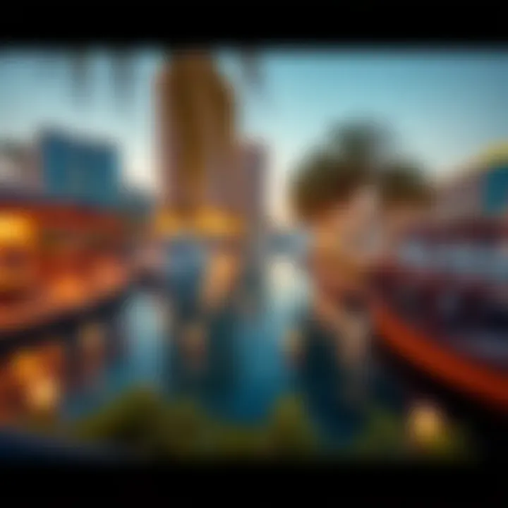 Scenic waterfront area showcasing lifestyle amenities in Amer Business Bay