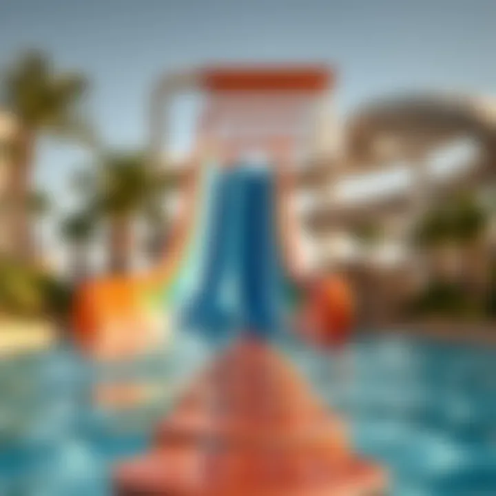 Innovative Water Slide Design Close-up of a modern water slide emphasizing innovative design