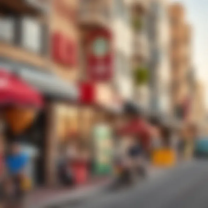 Local Amenities in Al Nahda 1 Vibrant street scene in Al Nahda 1 showcasing local amenities