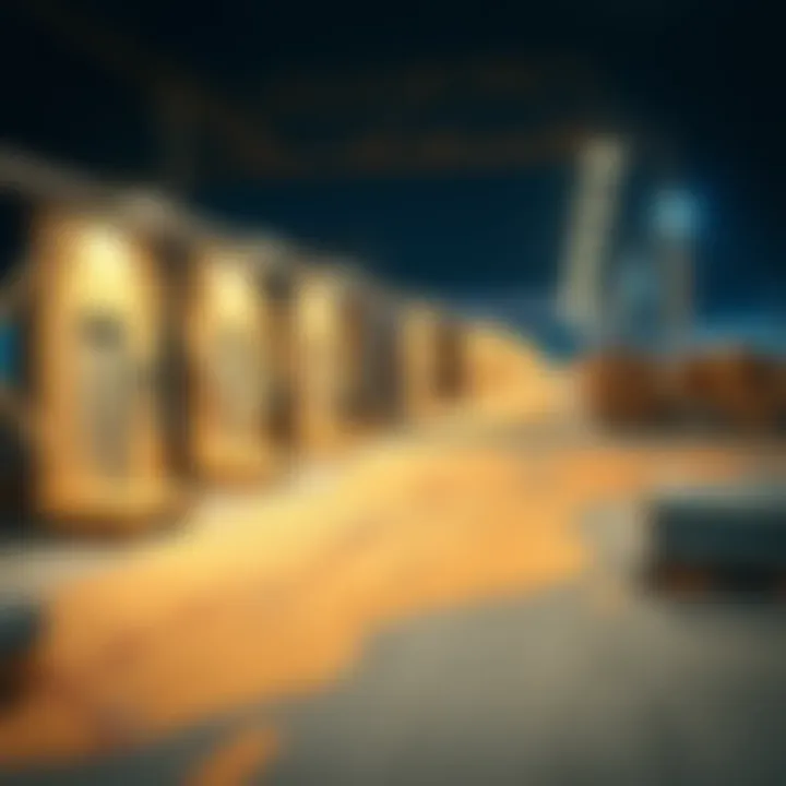 Map highlighting key locations for affordable warehouse rentals in Dubai