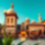 A panoramic view of Hudayriat restaurants showcasing unique architectural designs
