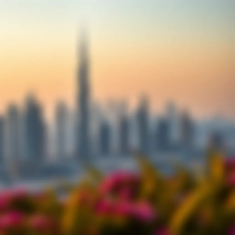A panoramic view of Dubai's skyline showcasing luxury real estate developments.
