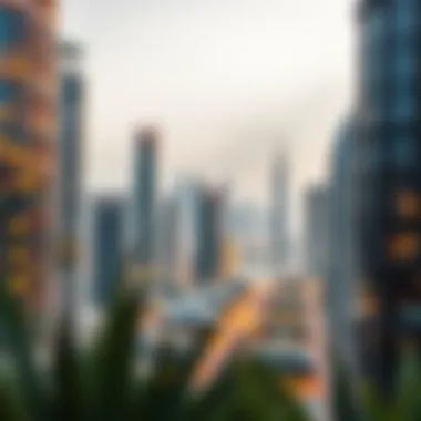 Luxury Skyline of Dubai Real Estate Stunning skyline view of Dubai showcasing luxury property developments