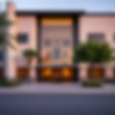 Modern Architectural Design of Al Barsha Schools A school exterior showcasing modern architecture in Dubai