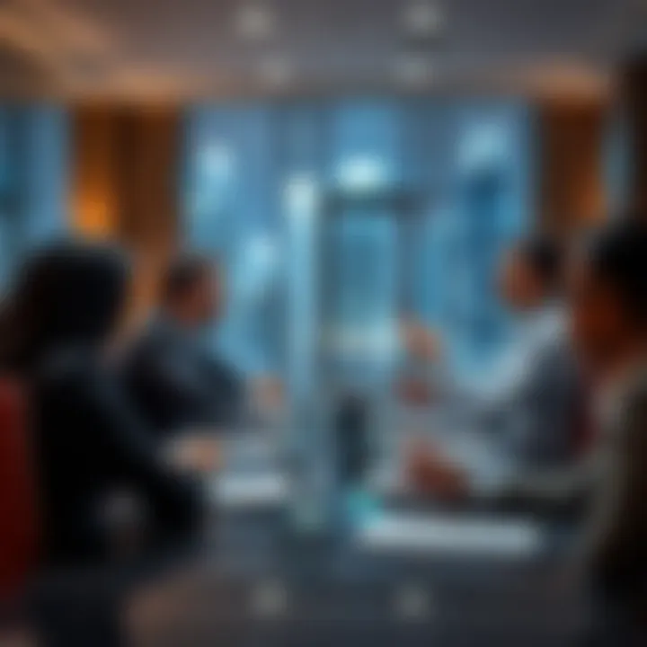 A strategic meeting discussing facility management trends in Dubai